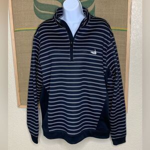 Cutter & Buck Men's Navy and White Zip-Up Sweater